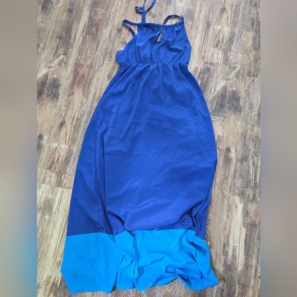 Old Navy Royal Blue Maxi Dress with Light Blue Hem